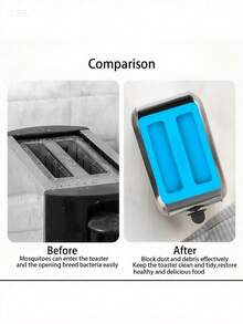 1 件通用硅胶柔软可重复使用不粘完美匹配储物袋整理器适用于各种烤面包机各种颜色烤面包片盖厨房必备早餐小工具家庭组织解决方案易于清洁耐用耐热厨房配件烤面包机盖储物袋