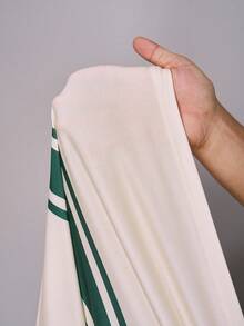 Slaydiva Plus Size Early Spring Vacation Casual Pink Side Slit Drop Shoulder Short Sleeve Dress