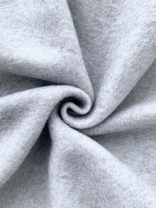 SHEIN Tween Girl Grey & Dark Grey Long Sleeve Knit Top With Loose Cargo Pants 2 Pieces Outfit, Casual Street Wear For Autumn & Winter Fall