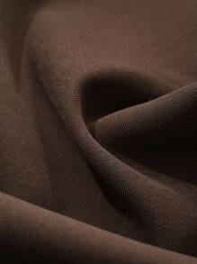 Dazy Plus Plus Size Solid Color Versatile Loose Casual Pants, All Season Fall - Brown - View 3