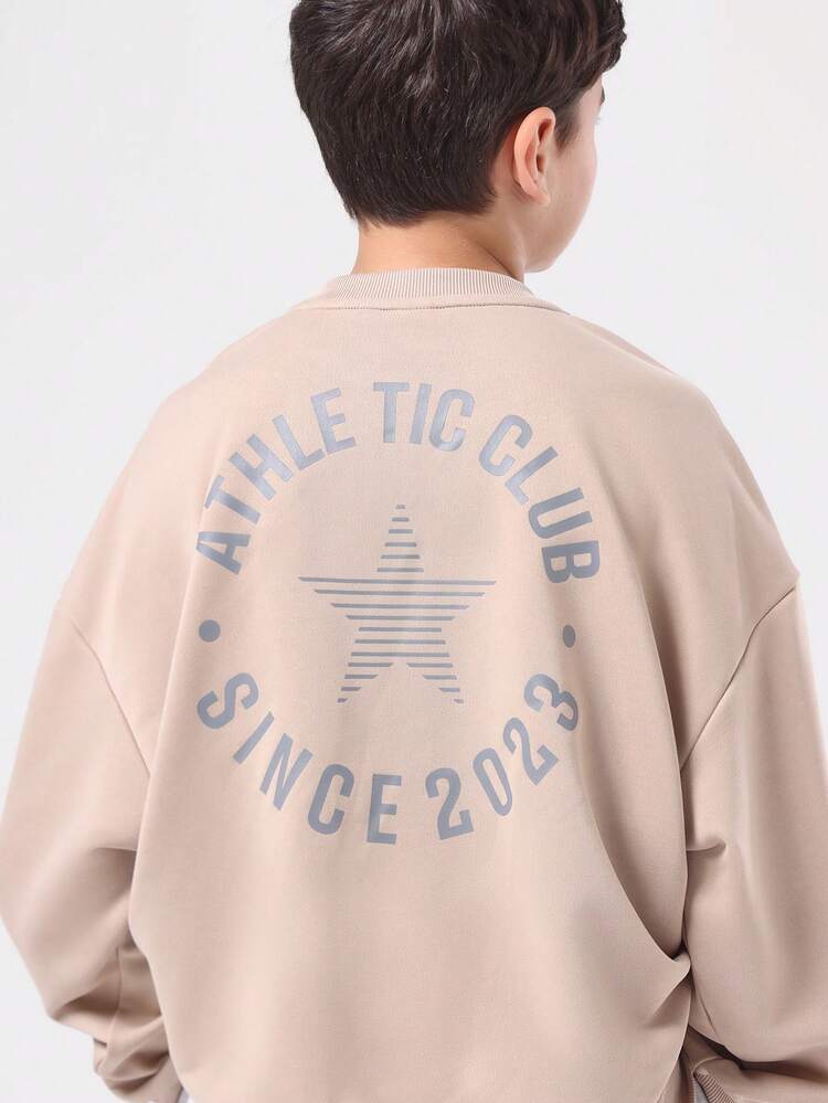 Moletom com gola redonda e design gráfico retrô do clube