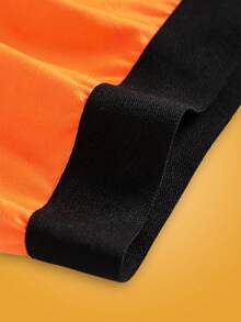 Halloween Pumpkin & Devil Colorblock Funny Comfortable Boxer Briefs For Teens - Orange - View 3