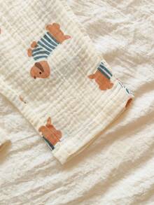 Vintaside Kids 1 Conjunto de camisa de manga larga con cuello y pantalones cómodos para niño pequeño, versátil para acampar, usar en casa, adecuado para la temporada de otoño, práctico y de moda para el tiempo libre al aire libre o en casa - Albaricoque - Ver 7