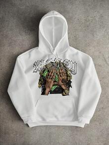 Manfinity ZONE917 Men's Beloved Print Hoodie Sweatshirt, Autumn/Winter