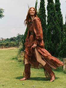 Styleloop Women's Western Boots, Boho Style, Retro American Style, Bohemian, Western Music Festival, Party, Christmas, Halloween Outfit