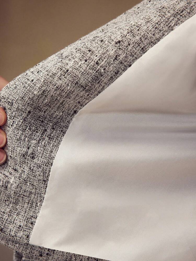 TWEED CONTRAST TRIM JACKET