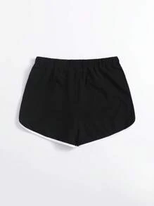 SHEIN Teen Girls Letter Graphic Track Shorts