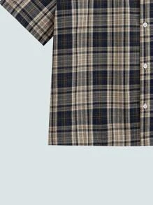MODCRASH Loose And Short-Sleeved Shirts With Buttons For Men And Teenagers Spring To Summer , Retro American, Unisex, Relaxed Fit Summer Outfits – Suitable For Everyday Wear And Summer Holiday Outfits. - Blue - View 6