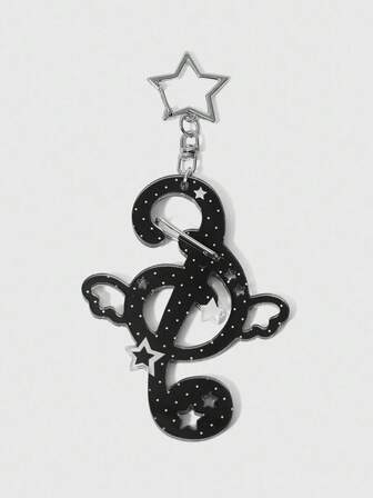 Anime Music Note, Polka Dot, Wing, Pentagram Print Keychain, Bag Charm, Versatile Decorative Accessory