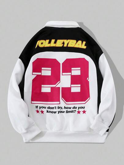 Street Life Men's Contrast Color Pullover Hoodie, Sports Sweatshirt In Black And White, Winter