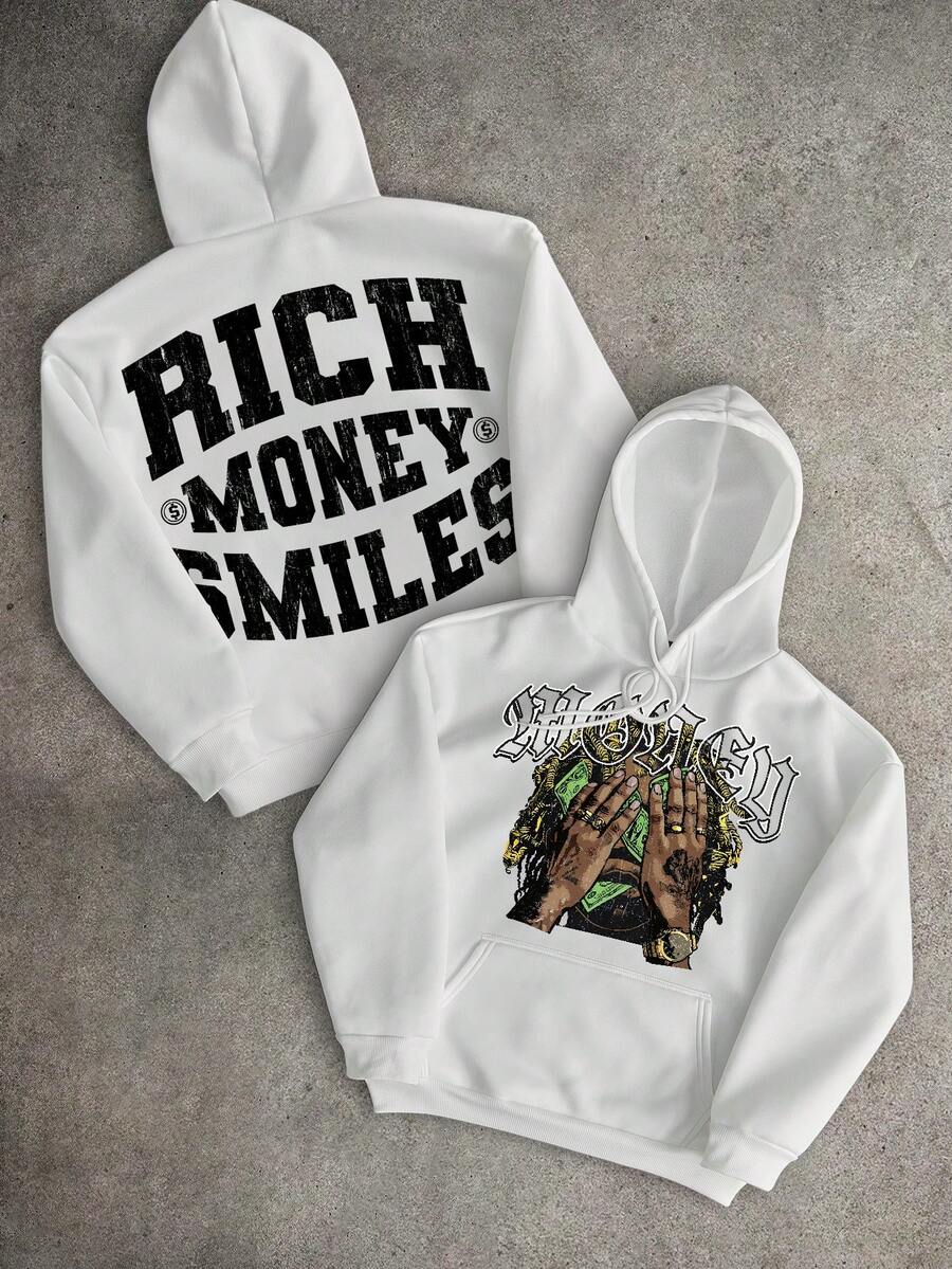 Manfinity ZONE917 Men's Beloved Print Hoodie Sweatshirt, Autumn/Winter