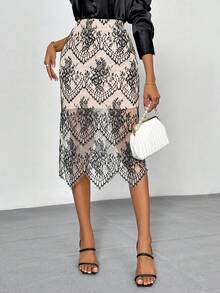 Firerie Women's Summer Elegant And Romantic Lace Skirt - Apricot - View 4