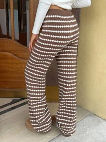Sunnyshic 女士时尚条纹宽松休闲裤 - 彩色 - 查看 2