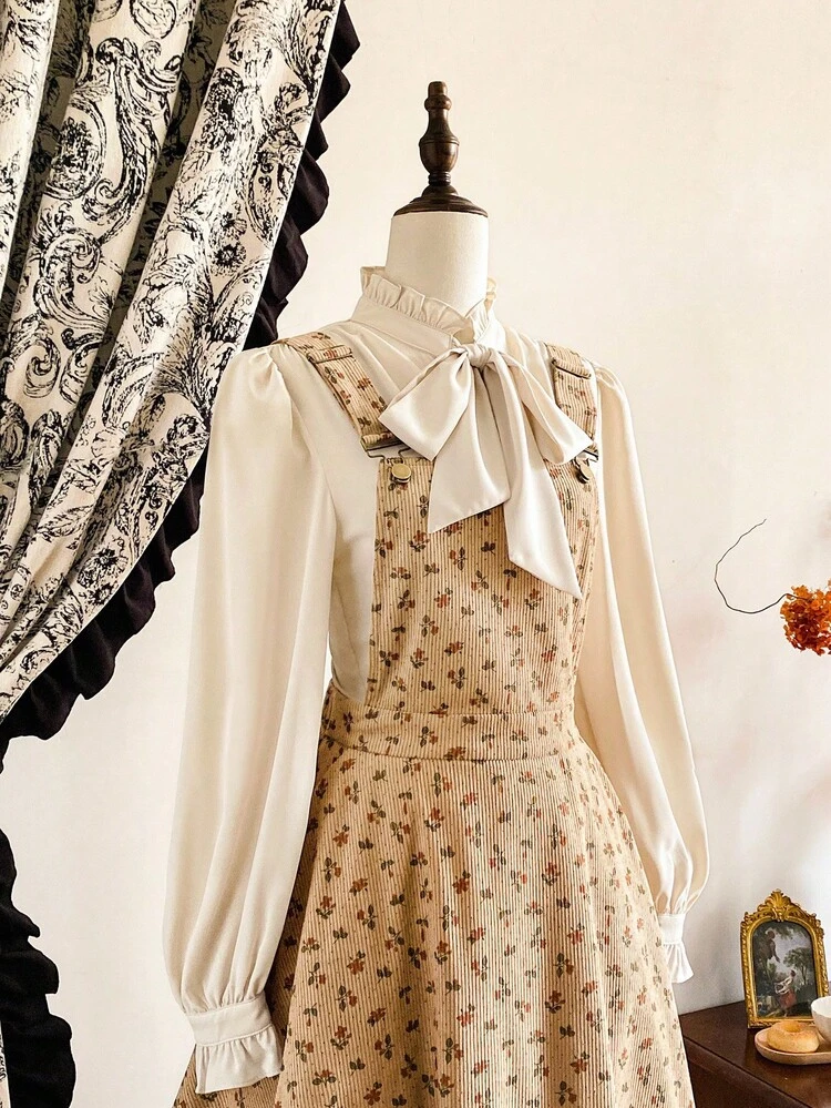 beige pinafore dress Vintamour Cottage Core Women's Elegant Corduroy Ditsy Floral With Pockets,Vintage Summer Tea Party Casual Mini Dress Fall Winter Outfits amazon long evening dresses image-add-5/22/25 Size:14/XL Buy Sand Beige Cotton