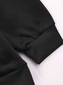 EMERY ROSE Mùa ma Halloween, Bí ngô mùa thu, Áo nỉ cổ tròn in họa tiết nhiệt Ghost Mom dành cho nữ - màu đen - Xem 4