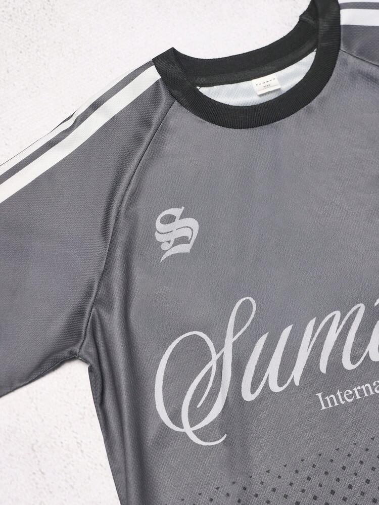 T-shirt in jersey vestibilità regolare con stampa a motivo a rombi