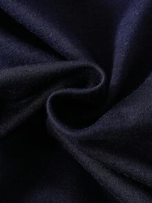 SHEIN Explorewe 小男孩街頭風字母印花連帽衛衣慢跑褲套裝，秋季職業日返校穿搭，拼色學院風運動衫套裝 - 藏蓝色 - 查看 6
