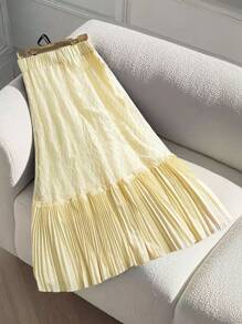 GlowEve CURVE Elegant Pleated Diamond Women's Skirt In Autumn And Winter - Multicolor - View 2