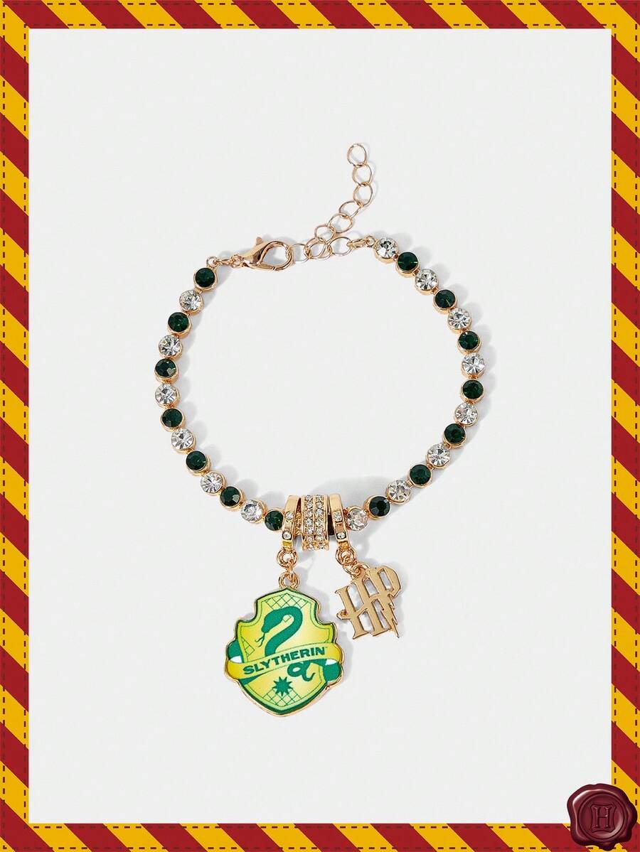 HARRY POTTER X SHEIN 1 件蛇形设计水晶装饰时尚手链 - 綠色 - 查看 1