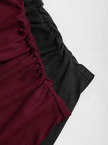 Sweetra Y2K 性感不对称下摆纽扣长款 T 恤 - 彩色 - 查看 4