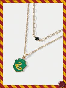 HARRY POTTER X SHEIN 1 件时尚蛇形吊坠复古项链 - 金色 - 查看 2