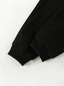 SHEIN Playful Pals 三件套男宝宝小熊套装：衬衫、针织背心和休闲裤，英伦风，秋冬男宝宝服装套装，黑白条纹背心，小熊套装，男女宝宝通用，男宝宝冬季套装，男宝宝冬季服装，男宝宝秋季套装，黑白条纹背心，男宝宝套装 - 黑色 - 查看 8