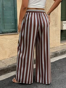 Flirla 女款条纹印花裤，随机印花 - 彩色 - 查看 2