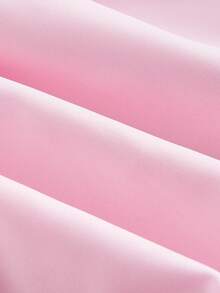 SHEIN MOD 女式翻领长袖褶饰荷叶边下摆浅粉色衬衫、浅粉色女式衬衫、女式纽扣衬衫、女式长袖衬衫、浅粉色纽扣衬衫、节日衬衫、职业装、商务休闲女装 - 淺粉色 - 查看 4