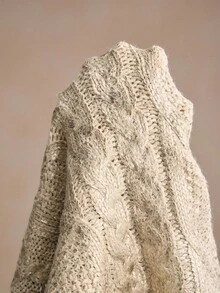 Anewsta Sweater Leher Bulat Motif Telinga Gandum Klasik Elegan dan Kasual, Cocok untuk Musim Gugur/Musim Dingin, Natal, Tahun Baru, Pesta - Perunggu - View 8