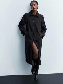 Maija Palton simplu, casual, cu un singur nasture, pentru femei, toamnă/iarnă