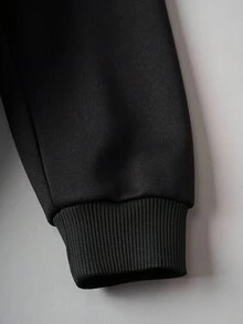 Transformers X SHEIN 小男孩休闲日常卡通机器人与字母图案落肩宽松套头衫，秋季/春季