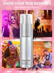 SHEGLAM HAIR Bruma de purpurina para el cabello y el Body con efecto disco twist - Aurora de medianoche Graduación Cumpleaños Día festivo Summer Caer Autumn Y2K Elegante Moda Mujer Constituir Cosmético Fiesta Playa Viajar Cámping Al aire libre Escuela Campus Festivales Decoración Regalo Presente Rosa Chica Mejor Color Encanto Onda rosa Navidad Año Nuevo Día de Acción de Gracias Día de San Valentín
