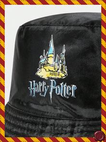 HARRY POTTER X SHEIN 双面卡通印花渔夫帽
