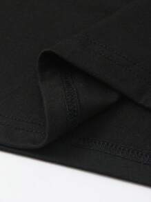 Unity 2 piezas Camisetas holgadas con cuello asimétrico para mujer, elegantes camisetas oversize de unicolor negro y rosa - Multicolor 3 - Ver 3