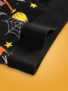 Boxeri confortabili cu imprimeu digital 3D de Halloween, cu dovleac și dinozaur