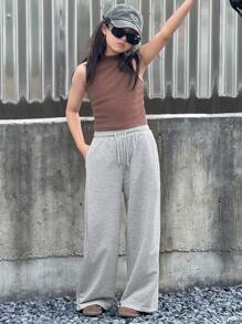 Dazy Kids Tween Girls Solid Color Casual Everyday Leggings