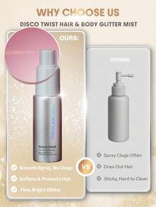 SHEGLAM HAIR Bruma de purpurina para el cabello y el Body con efecto disco giratorio - Calidad estrella Graduación Cumpleaños Día festivo Summer Caer Autumn Y2K Elegante Moda Mujer Constituir Cosmético Fiesta Playa Viajar Cámping Al aire libre Escuela Campus Festivales Decoración Regalo Presente Rosa Chica Mejor Color Encanto Onda rosa Navidad Año Nuevo Día de Acción de Gracias Día de San Valentín