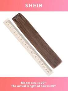 7PCS Straight Clip In Hair Extensions 100% Real Human Hair 14-24 Inch 115G Double Weft Invisible Clip Hair Extensions Remy Natural Human Hair For Women Girls Daily Use - S5 - View 11