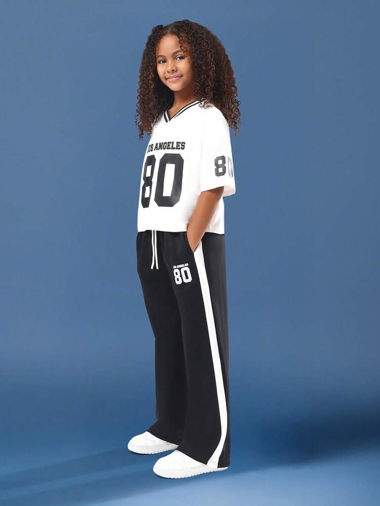 Oversized T-Shirt With Wide Leg Sweatpants Set
