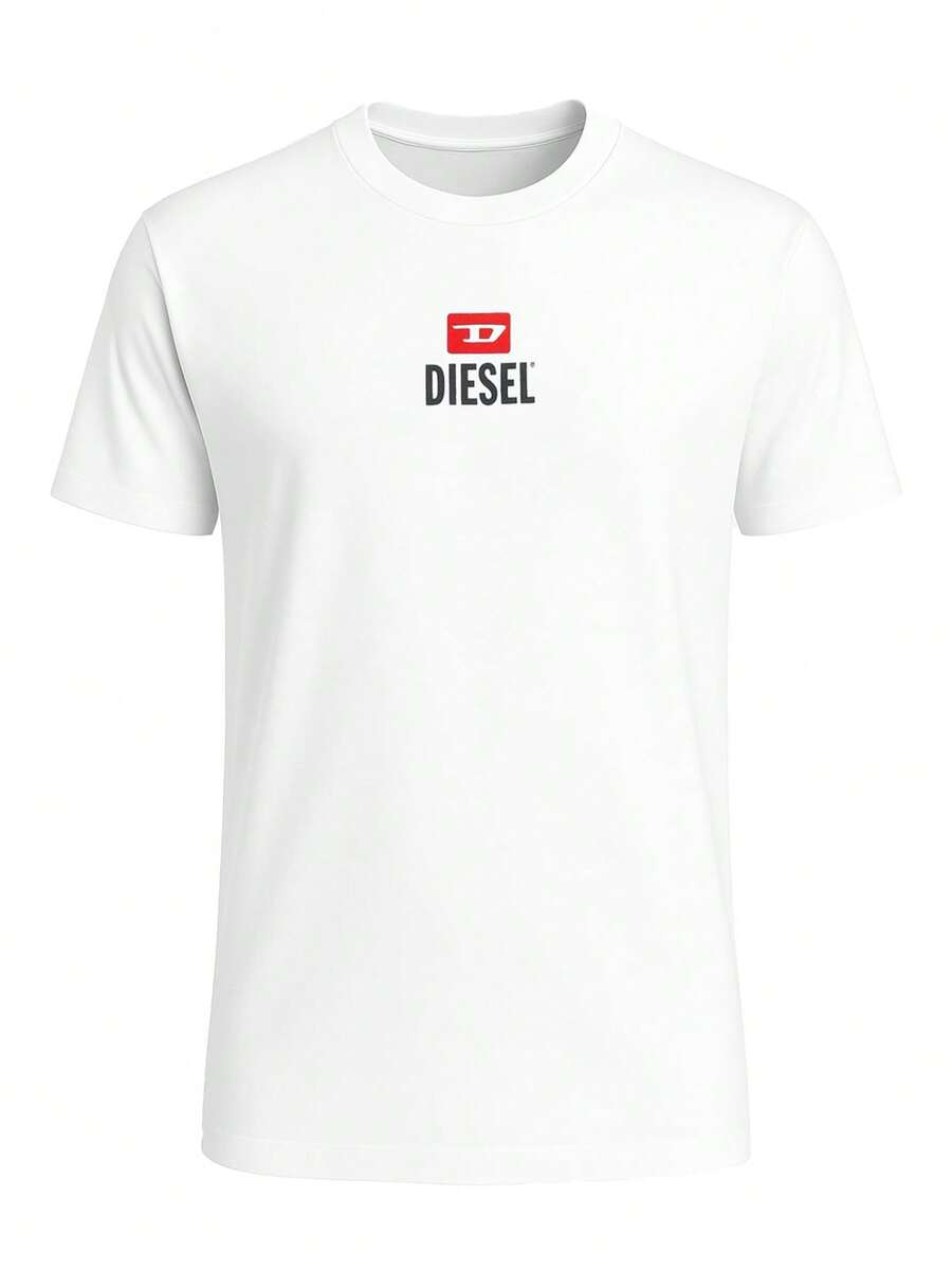 Diesel Men's Regular Fit Crew Neck T-Shirt White - White - View 1