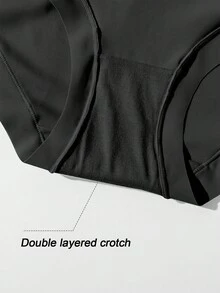 SHEIN Women's High Elasticity Snap Adjustable Shapewear Bottom - Black - View 3