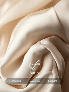 Franclia 新款奢华圆领束腰女式连衣裙，春秋季 - 杏色 - 查看 4