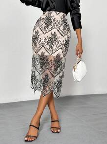 Firerie Women's Summer Elegant And Romantic Lace Skirt - Apricot - View 6