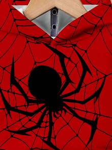 SHEIN 男婴休闲宽松舒适针织柔软连帽运动服，适合秋冬季