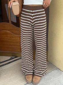 Sunnyshic 女士时尚条纹宽松休闲裤 - 彩色 - 查看 4