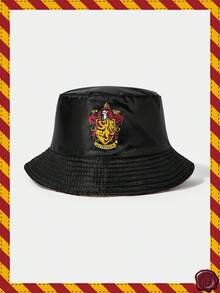 HARRY POTTER X SHEIN Mũ xô họa tiết hoạt hình có thể đảo ngược, thời trang đường phố - Màu vàng - Xem 2