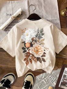 DrmWander Plus Size T-Shirt, Plus Size Casual Graphic Tee, Street Style Short Sleeve T-Shirt, Cute Summer Top