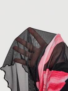 SHEIN MOD 女式黑色印花针织裙 - 黑色 - 查看 5