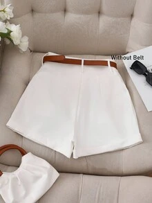Franclia 女性時尚A字白色短褲，多用途風格