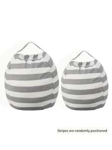 1 paquete Bolsa de almacenamiento de juguetes de peluche a rayas, funda de silla de gran capacidad con diseño de asa, material de poliéster de alta calidad, organizador de edredón con cremallera multifuncional, bolsa de almacenamiento de juguetes de peluche, bolsa de sofá a rayas, bolsa de viaje con cremallera y gran capacidad para edredones, bolsa de almacenamiento multifuncional de lona para juguetes, edredones y artículos de viaje esenciales, caja de almacenamiento para el hogar - Multicolor - Ver 13
